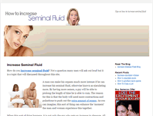 Tablet Screenshot of increaseseminalfluid.org